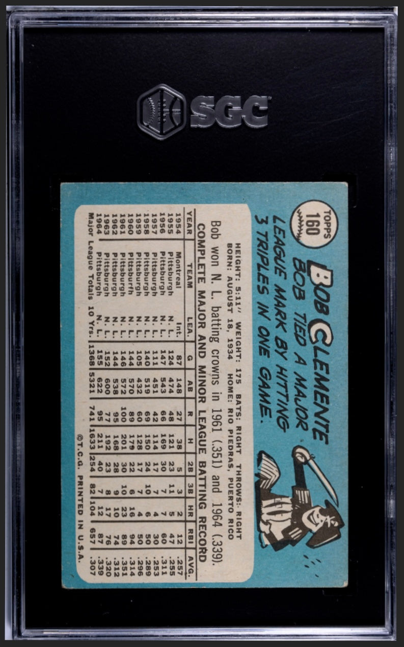 Roberto Clemente 1965 Topps SGC 4.5