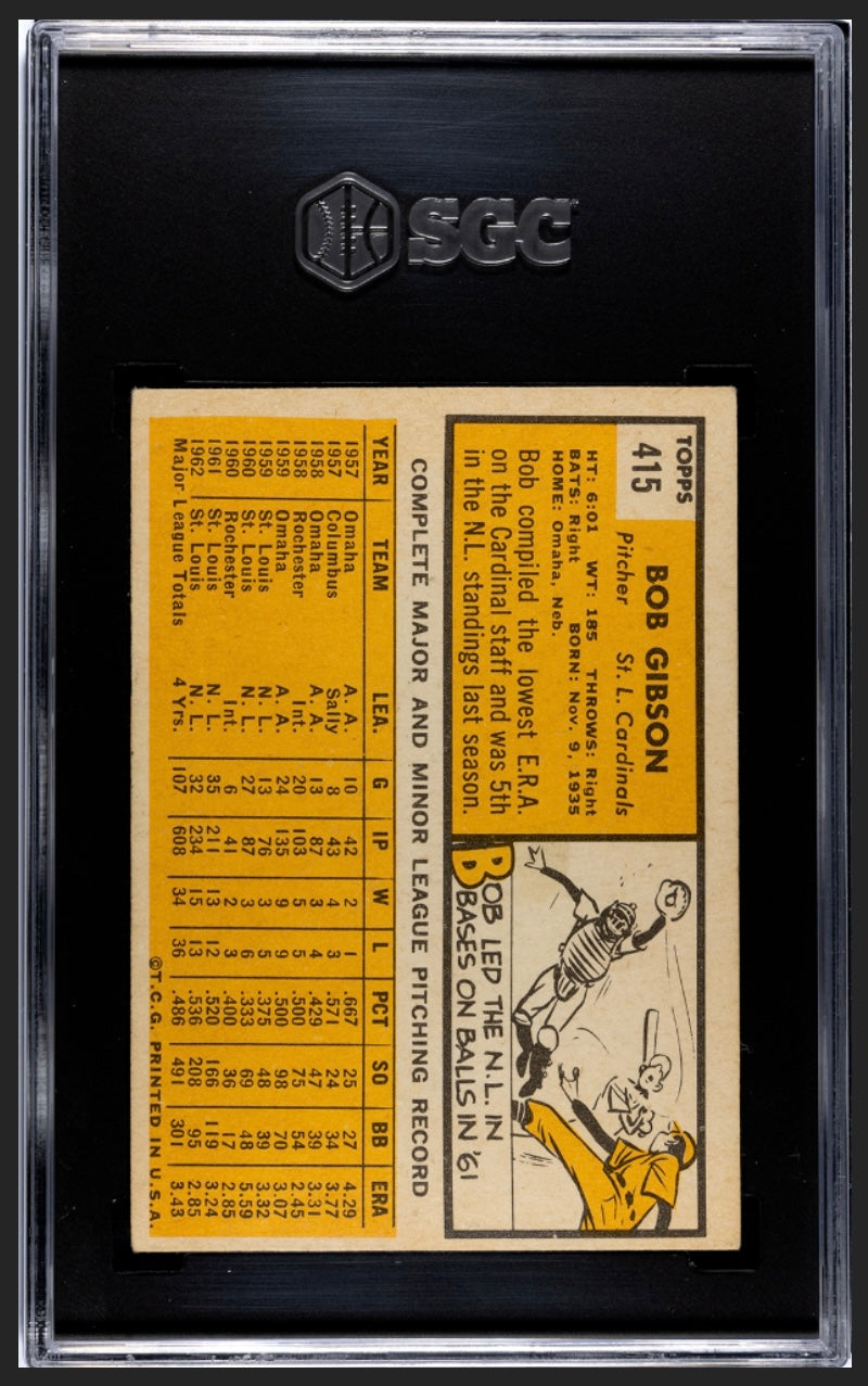 Bob Gibson 1963 Topps SGC 4