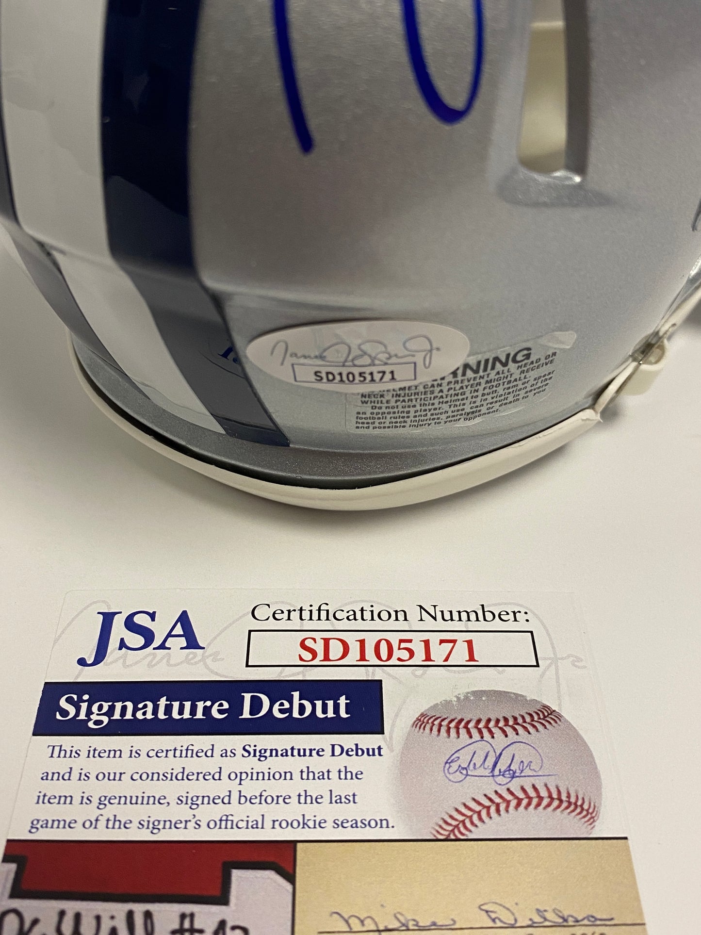 Trevon Diggs Signed Dallas Cowboys Mini Helmet