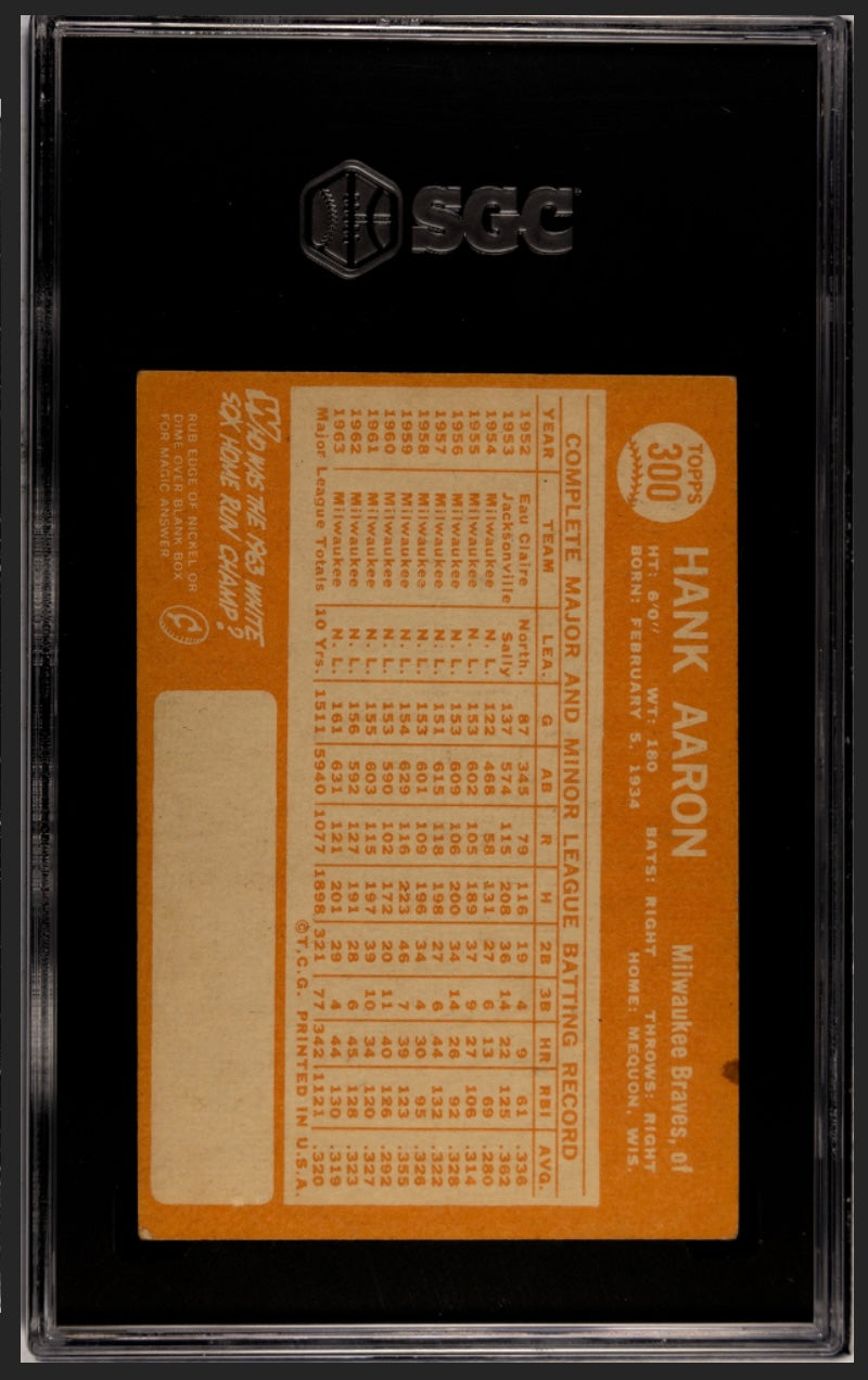 Hank Aaron 1964 Topps SGC 4.5