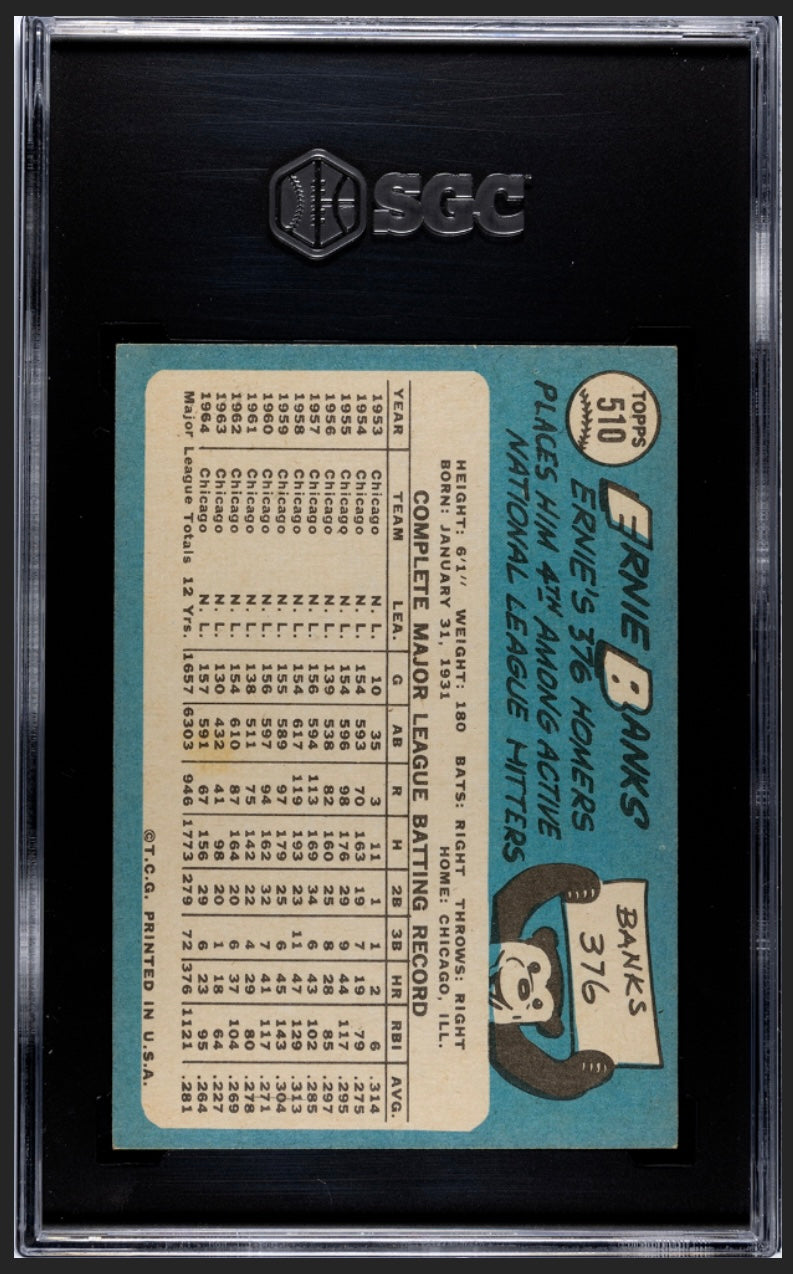 Ernie Banks 1965 Topps SGC 5.5