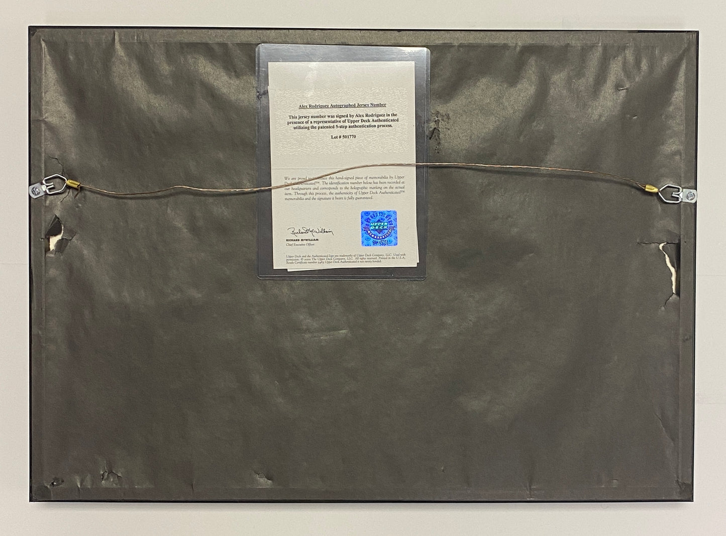 Alex Rodriguez Signed Jersey Number!