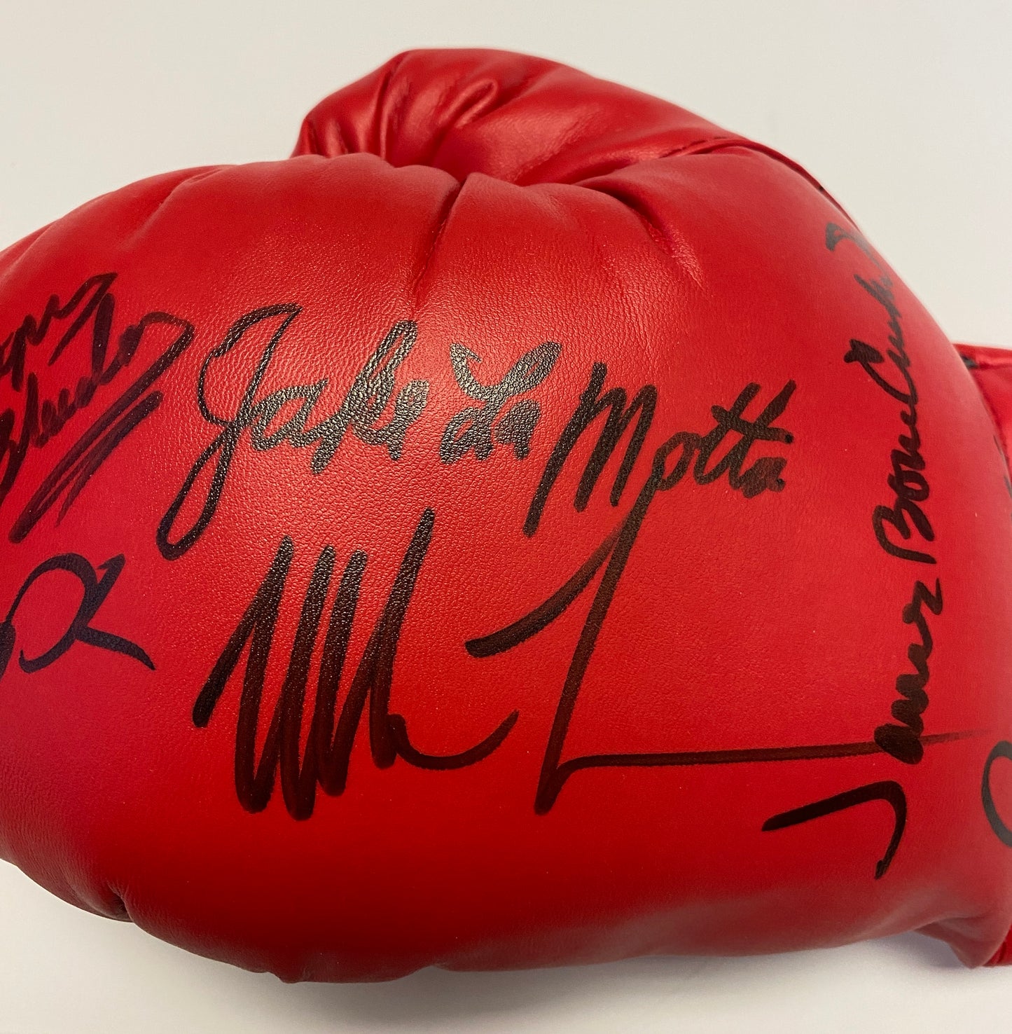Mike Tyson, Jake LaMotta, James Smith, Ray Mercer, Chuck Wepner, and Buster Douglas Signed Boxing Glove