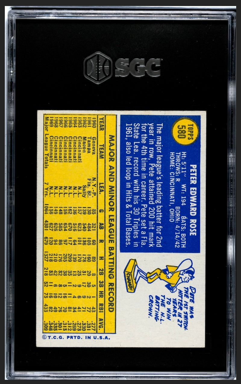 Pete Rose 1970 Topps SGC 8