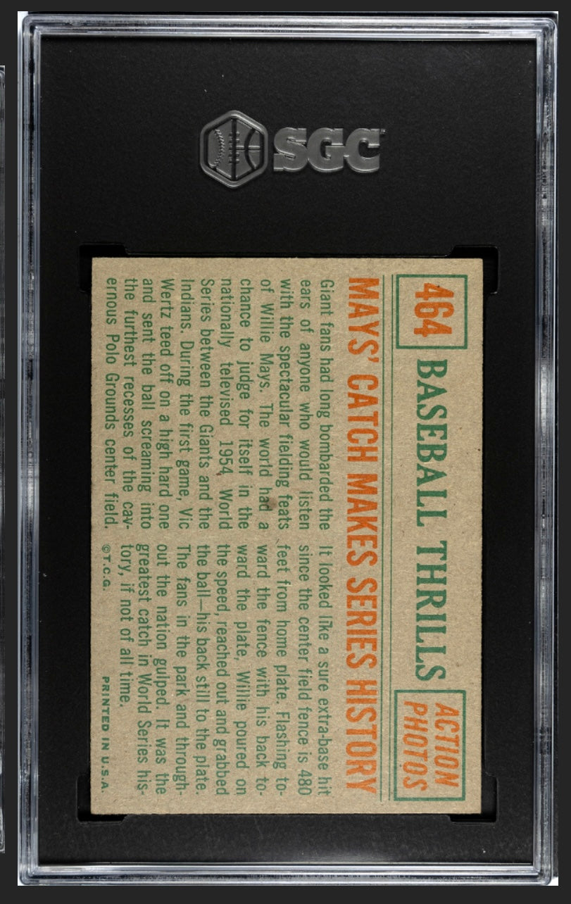 Willie Mays 1959 Topps The Catch SGC 6