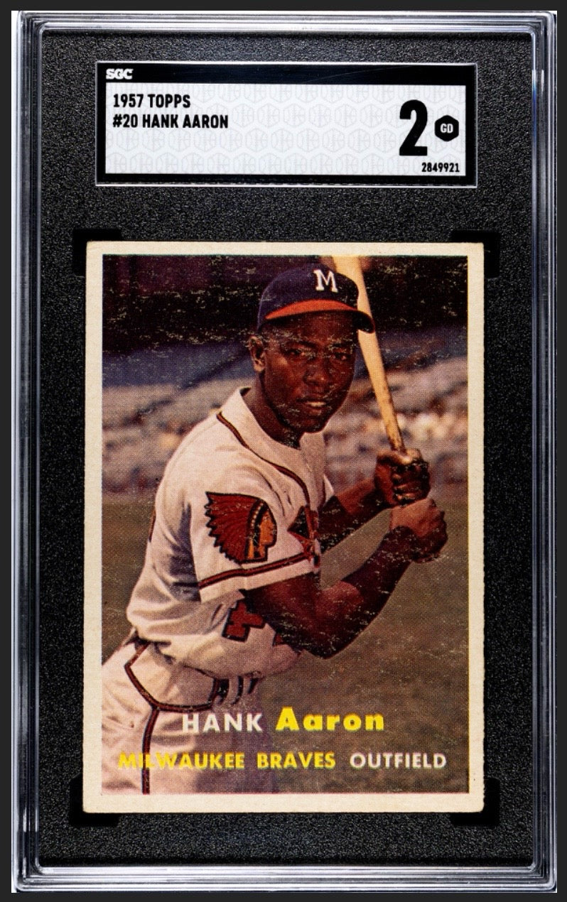 Hank Aaron 1957 Topps SGC 2