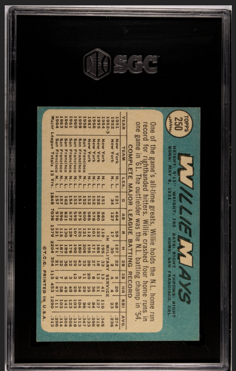 Willie Mays 1965 Topps SGC 3.5