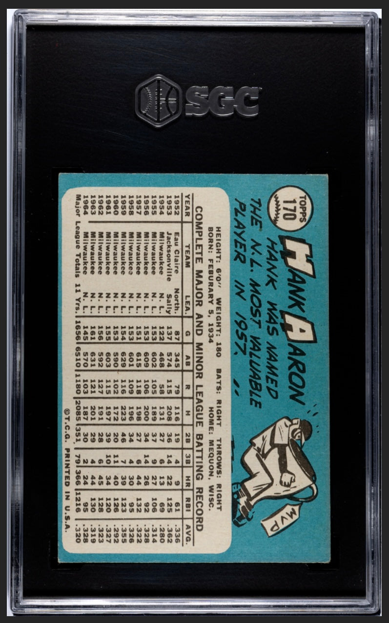 Hank Aaron 1965 Topps SGC 4