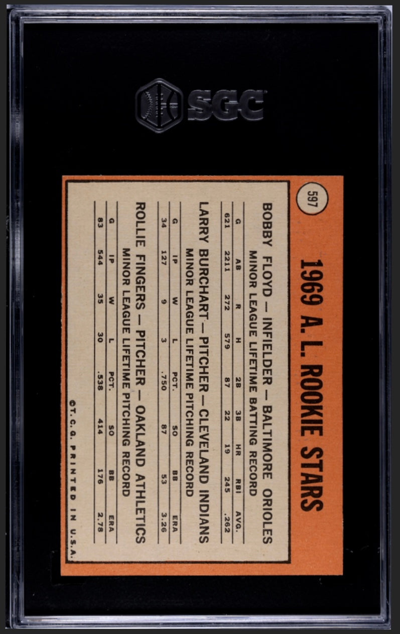 Rollie Fingers RC 1969 Topps SGC A