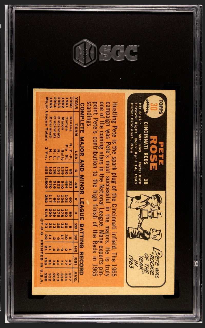 Pete Rose 1966 Topps SGC 6
