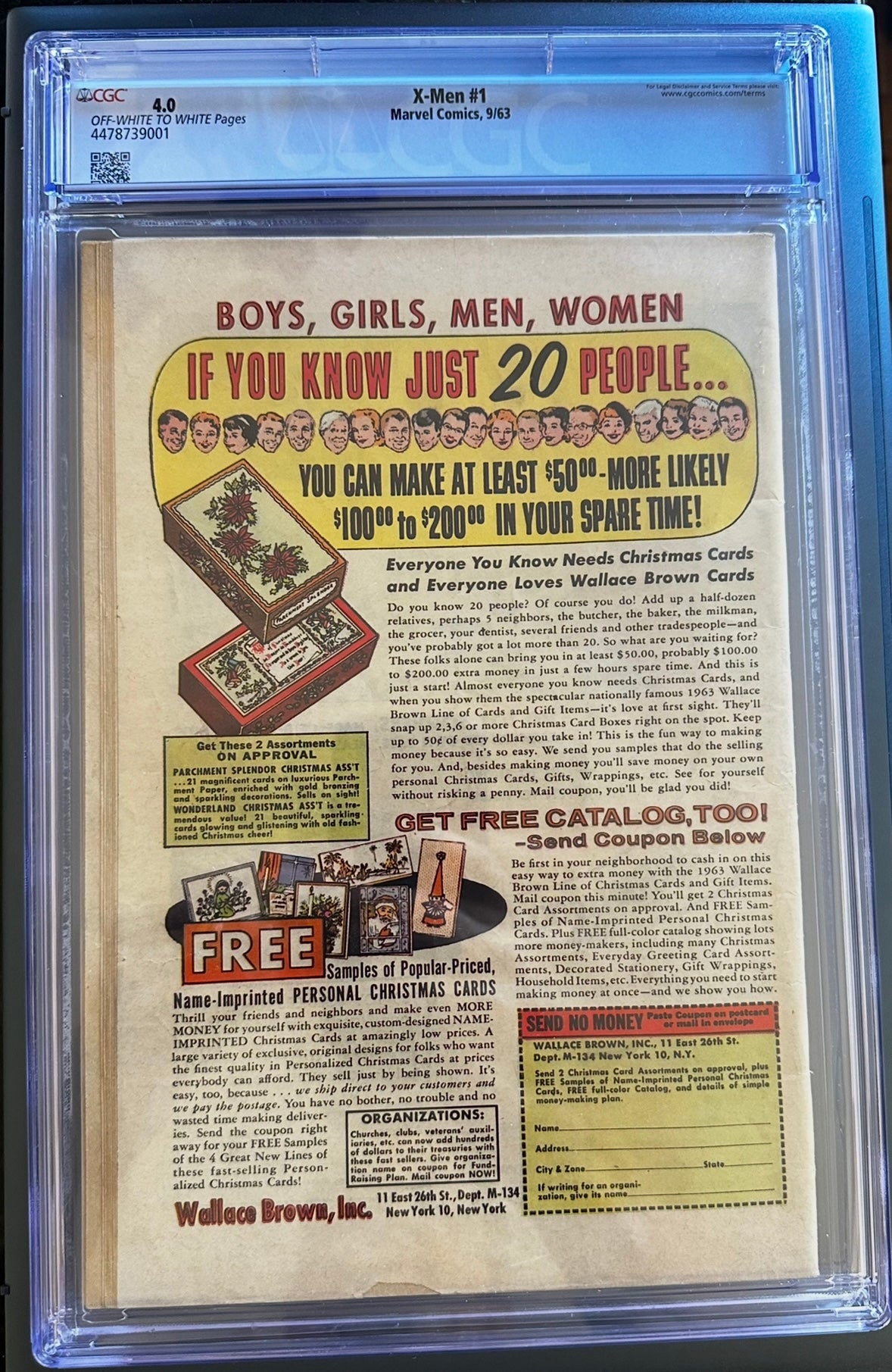 X-Men #1 1963 CGC 4.0 OW-W Pages Hot Iconic First Appearance Key Book