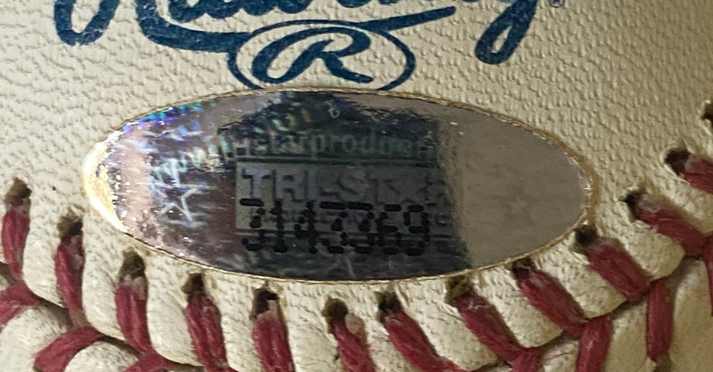 Jim Rice Signed Baseball Inscription Authenticated By Tristar