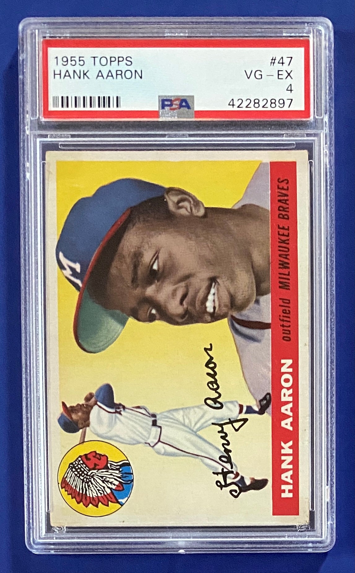 Hank Aaron 1955 Topps PSA 4