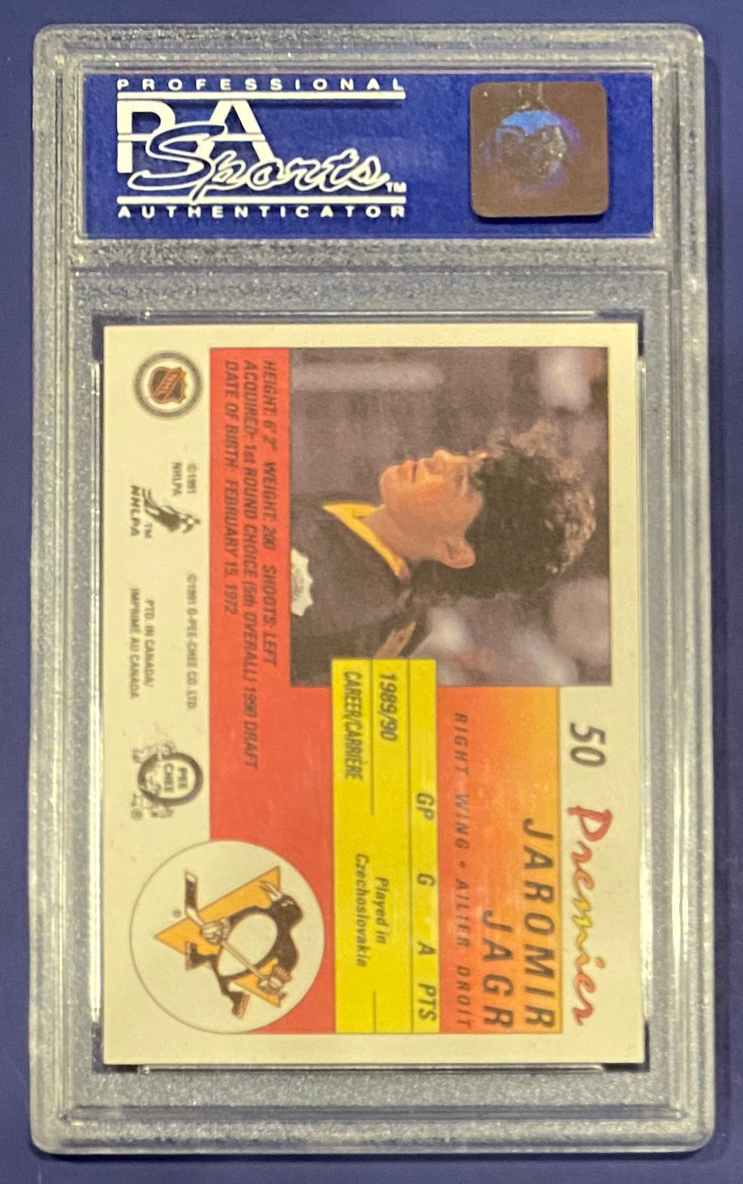 Jaromir Jagr RC 1990 OPC PSA 10
