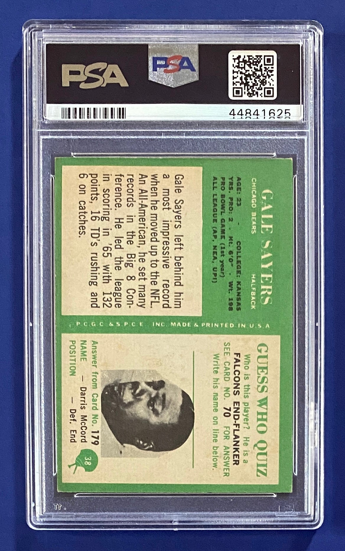 Gale Sayers RC 1966 Philadelphia PSA 6