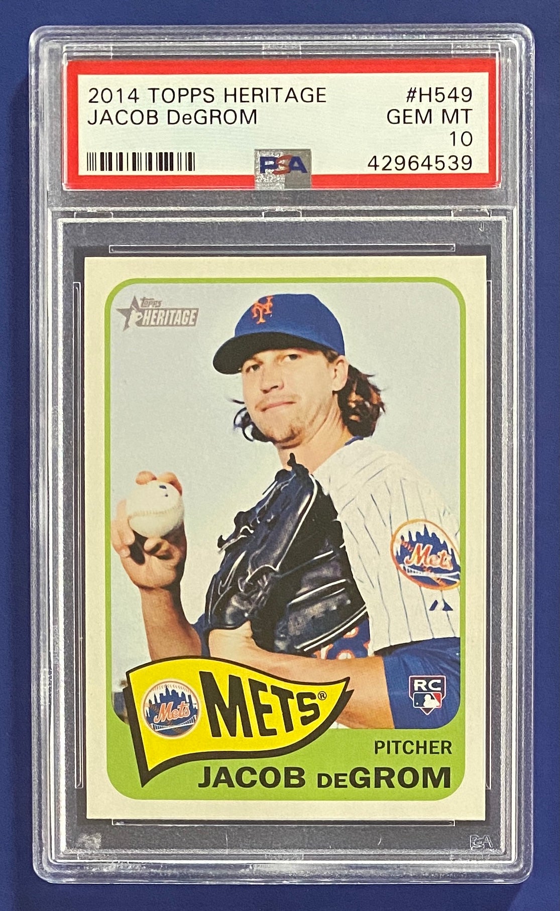 Jacob DeGrom RC 2014 Topps PSA 10