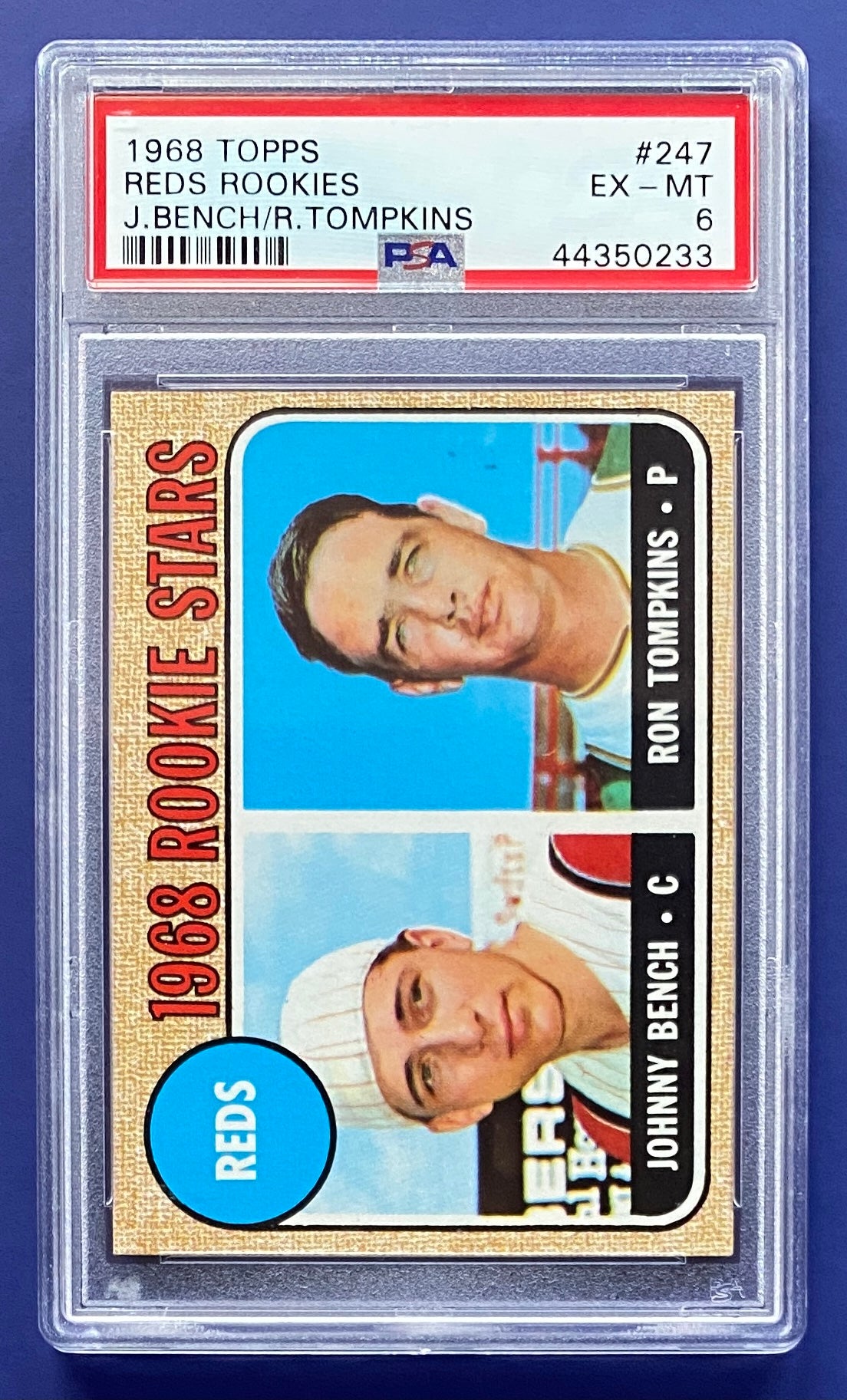 Johnny Bench RC 1968 Topps PSA 6