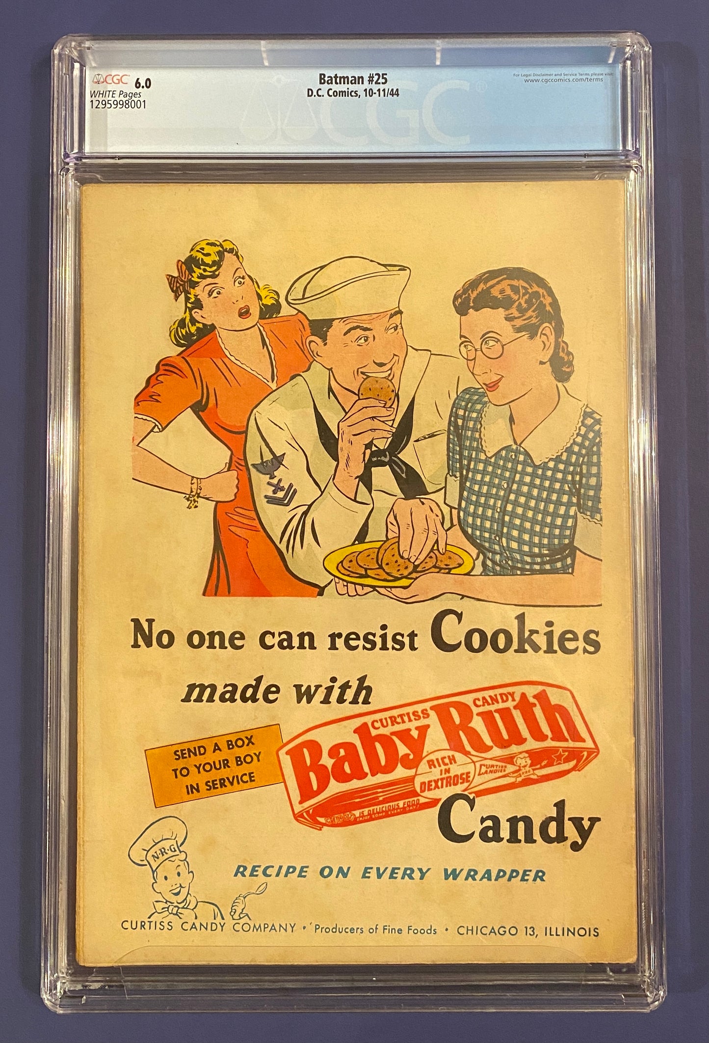 Batman #25 1944 CGC 6 New Slab Key Golden Age High Grade Book In White Pages & Only GA Joker And Penguin Team Up