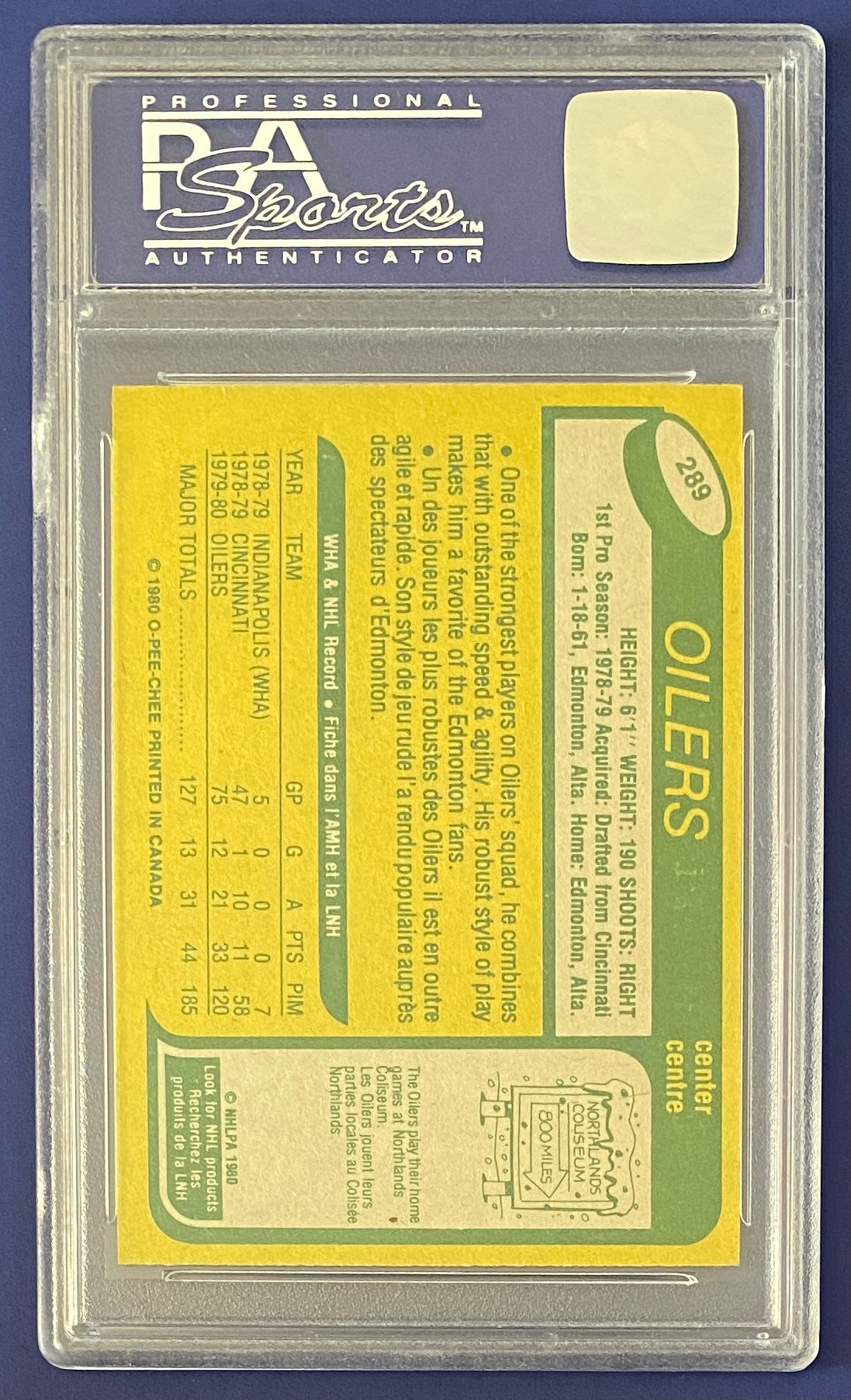 Mark Messier RC 1980 OPC PSA 8
