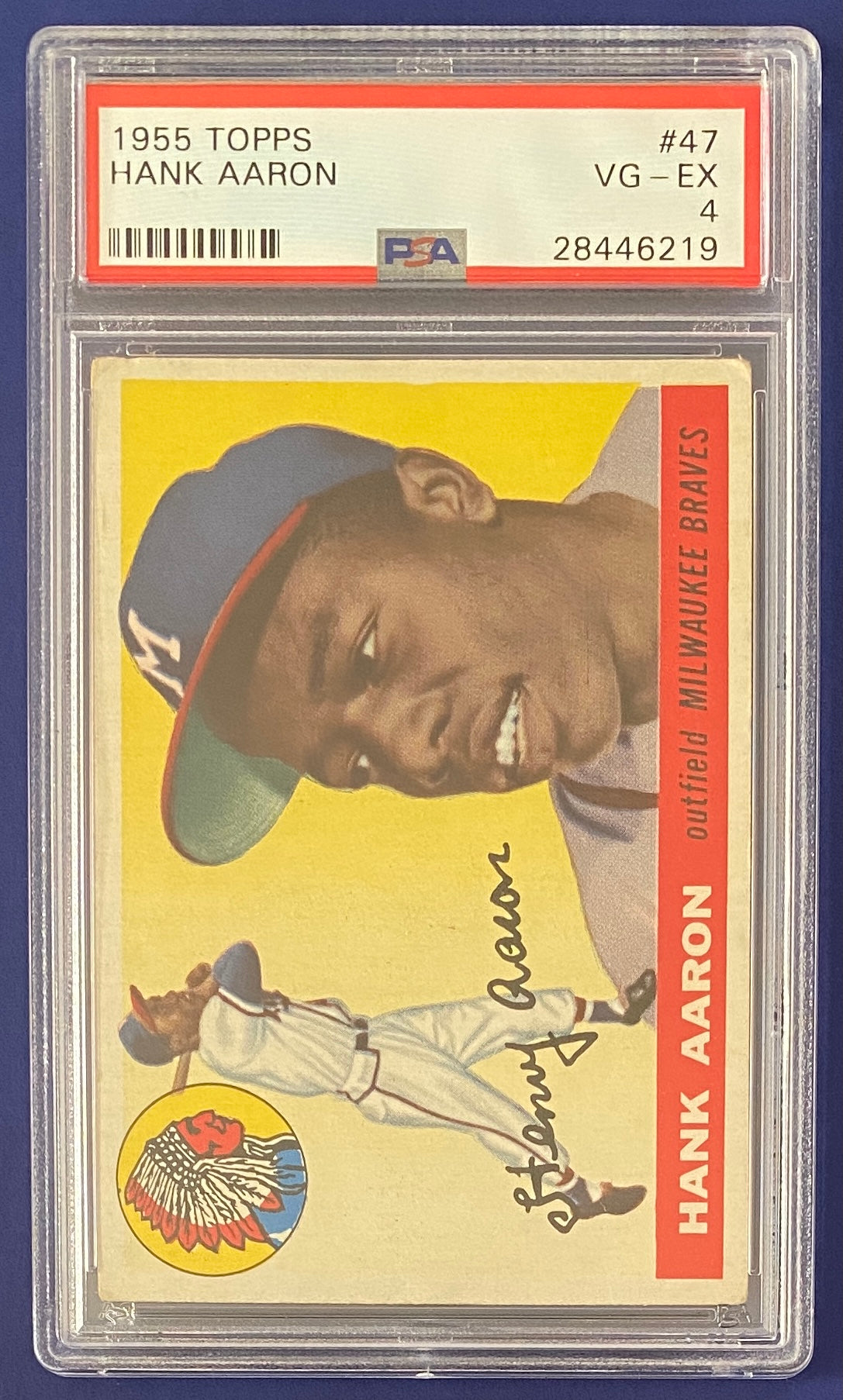 Hank Aaron 1955 Topps PSA 4