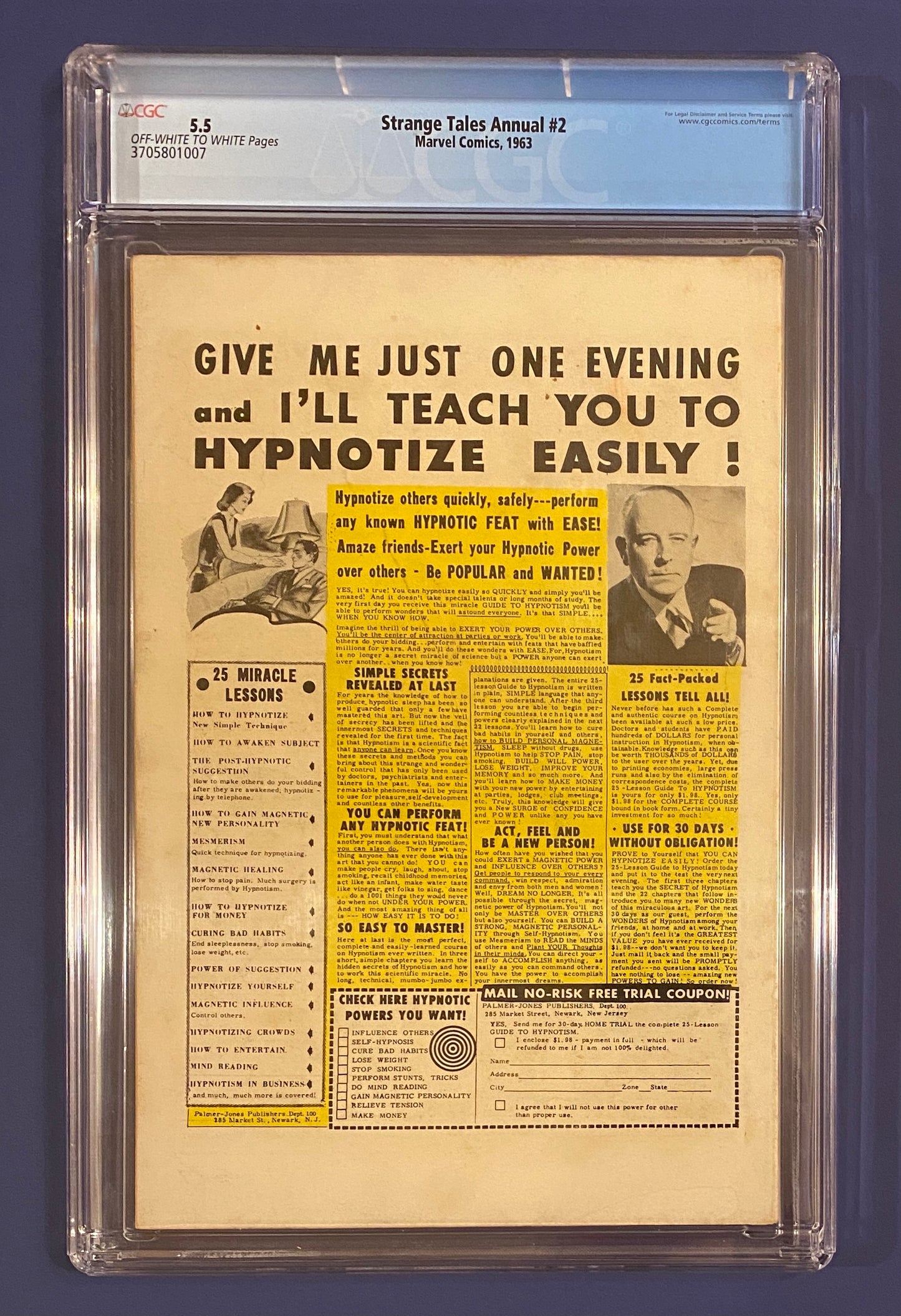 Strange Tales Annual #2 1963 CGC 5.5 New Slab 1st Spidey Crossover Outside The Amazing Spider-Man Series