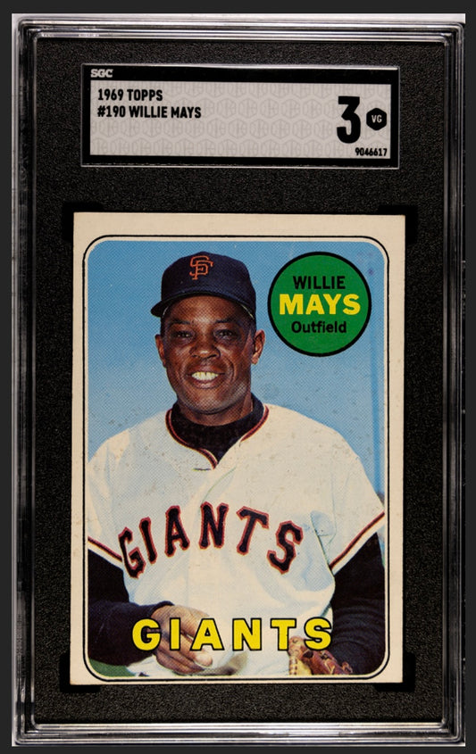 Willie Mays 1969 Topps SGC 3