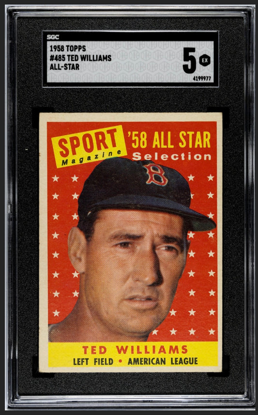 Ted Williams 1958 Topps All Star SGC 5