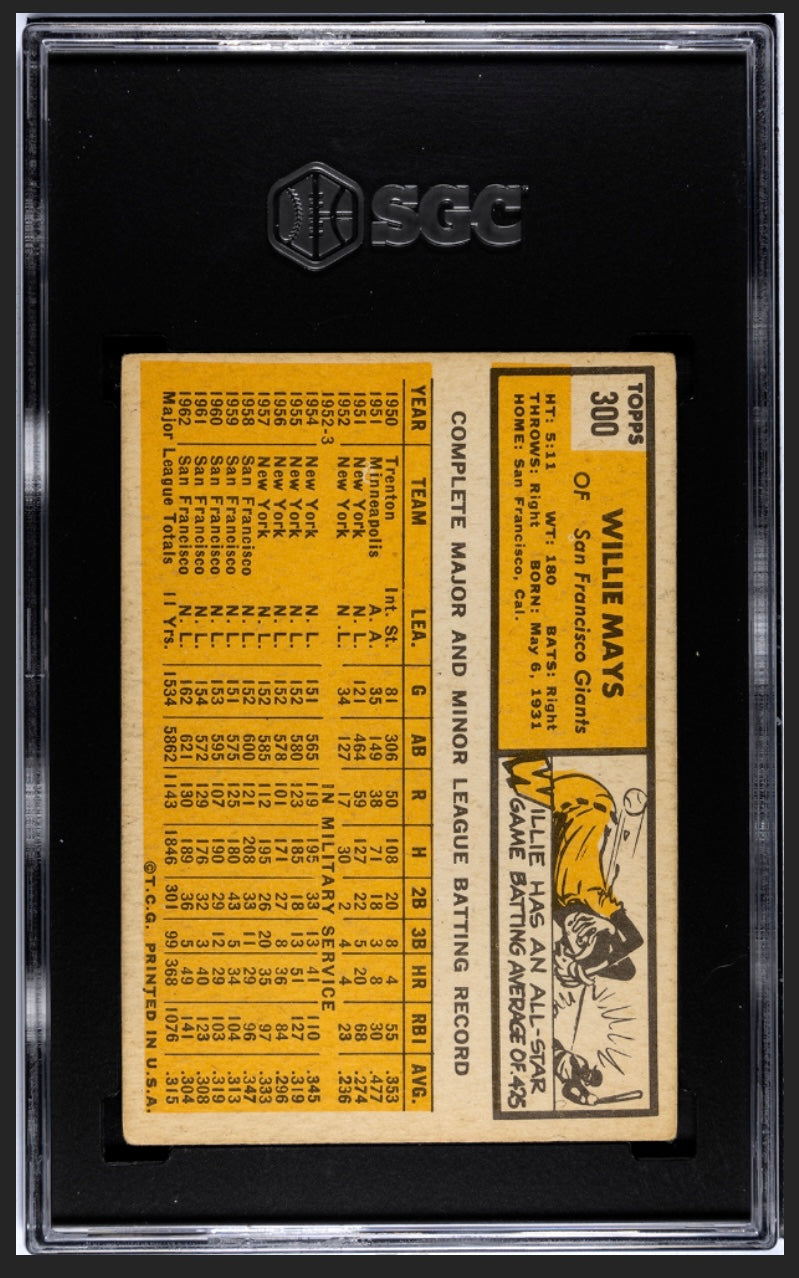 Willie Mays 1963 Topps SGC 3.5