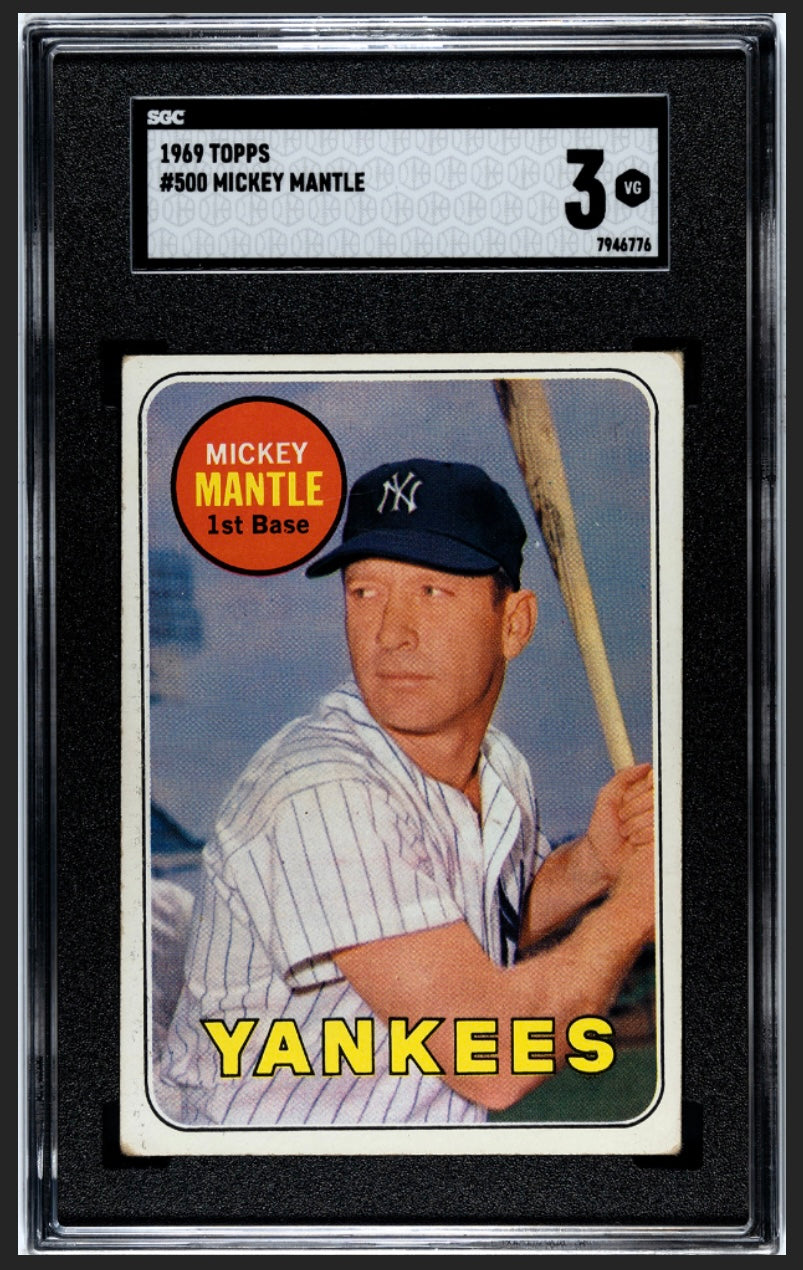 Mickey Mantle 1969 Topps YL SGC 3