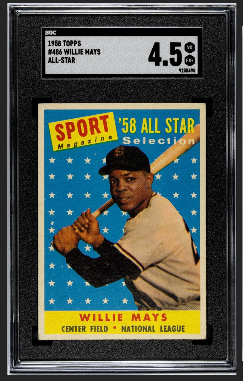 Willie Mays 1958 Topps All Star SGC 4.5