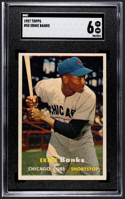 Ernie Banks 1957 Topps SGC 6