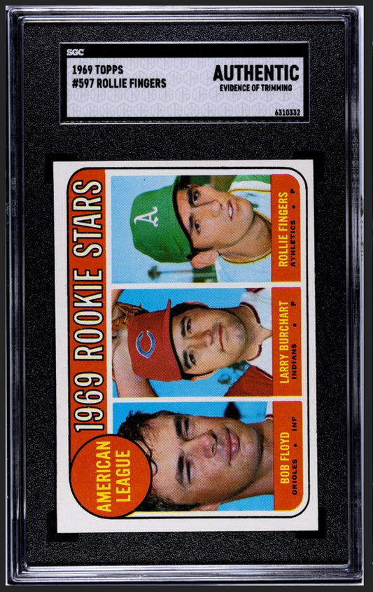 Rollie Fingers RC 1969 Topps SGC A