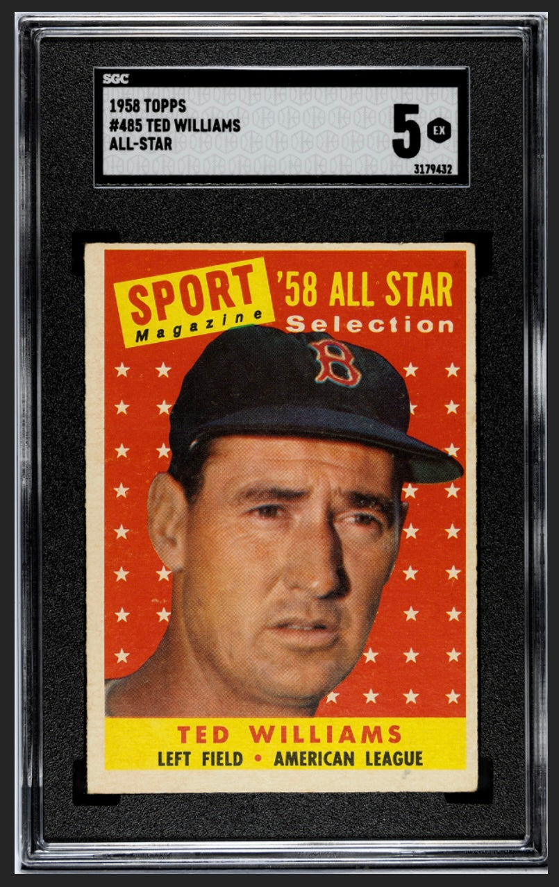 Ted Williams 1958 Topps All Star SGC 5