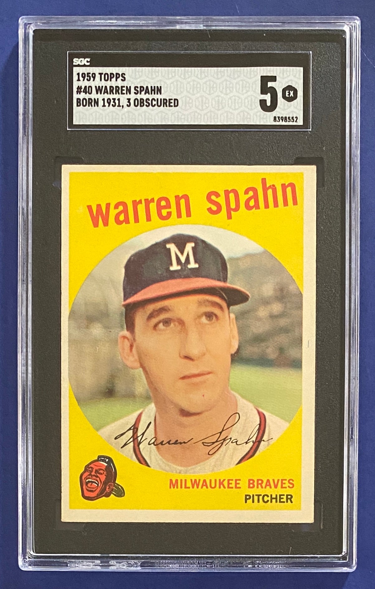 Warren Spahn 1959 Topps SGC 5