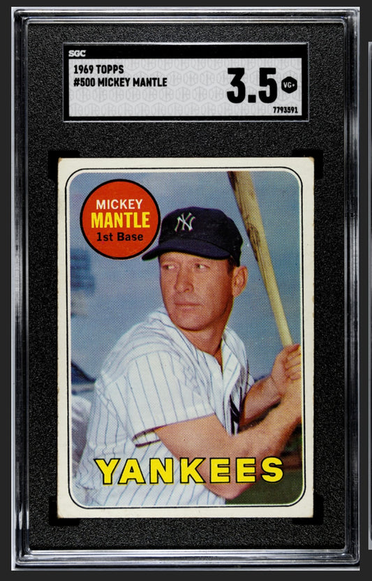 Mickey Mantle 1969 Topps YL SGC 3.5