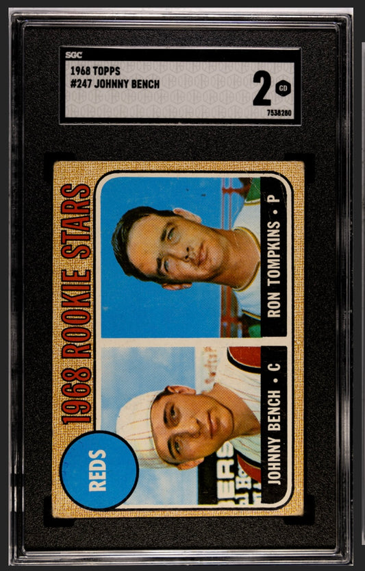 Johnny Bench RC 1968 Topps SGC 2