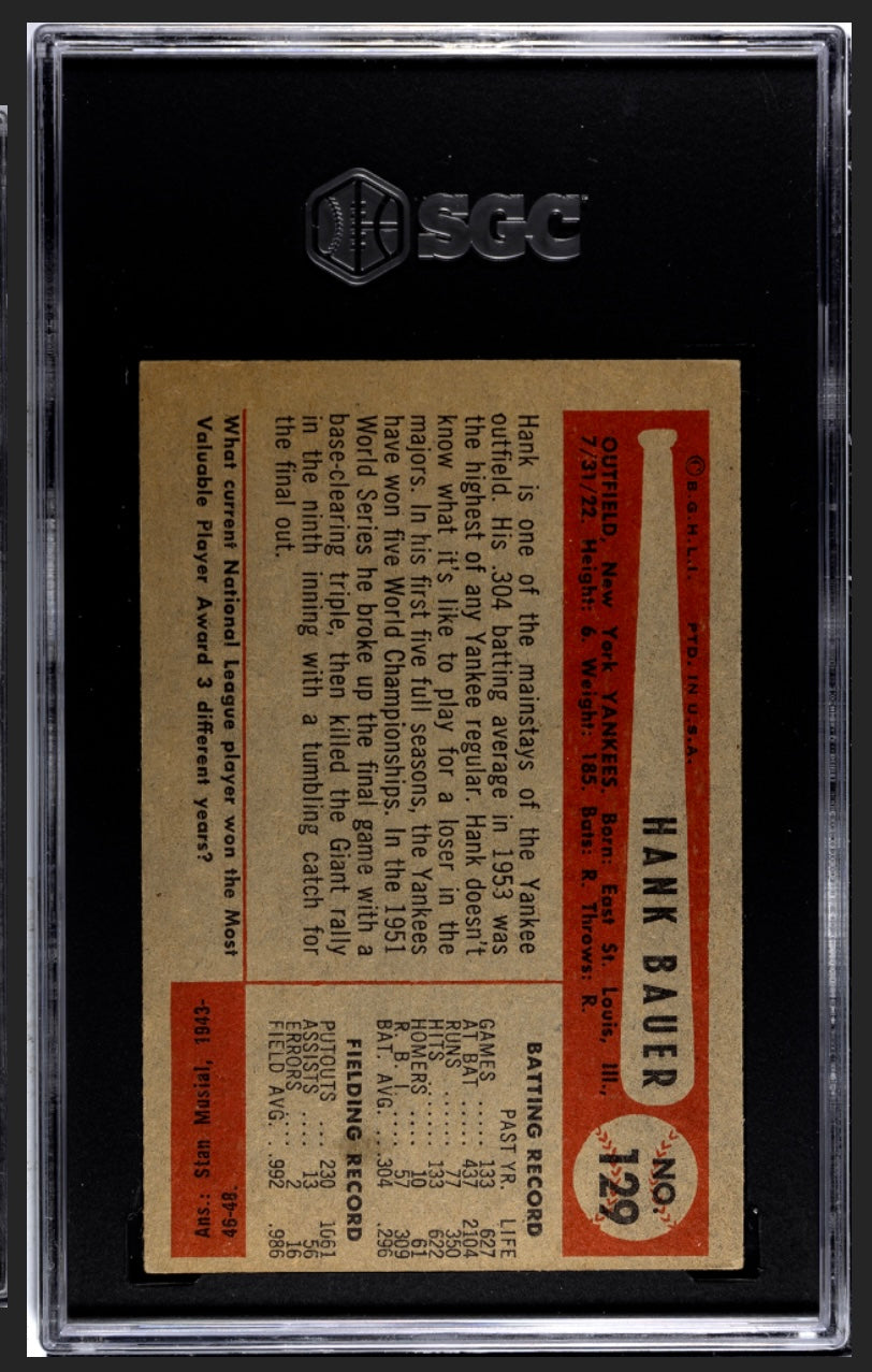 Hank Bauer 1954 Bowman SGC 4