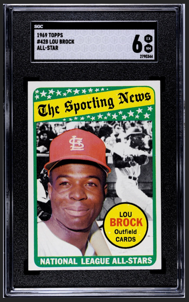 Lou Brock 1969 Topps AS SGC 6