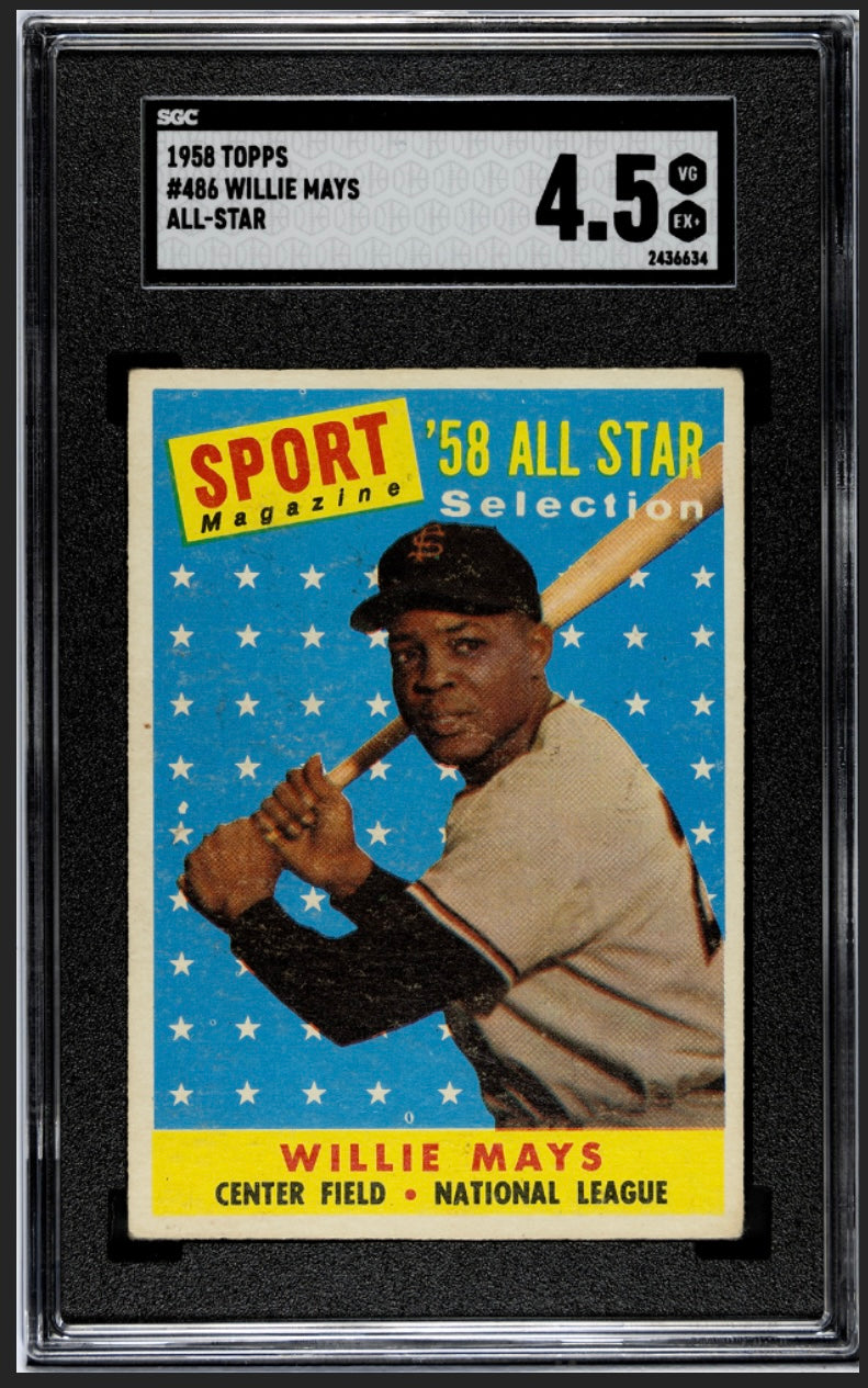 Willie Mays 1958 Topps All Star SGC 4.5