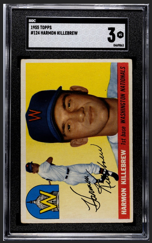 Harmon Killebrew RC 1955 Topps SGC 3
