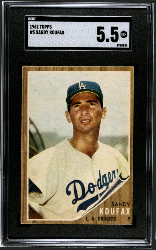 Sandy Koufax 1962 Topps SGC 5.5