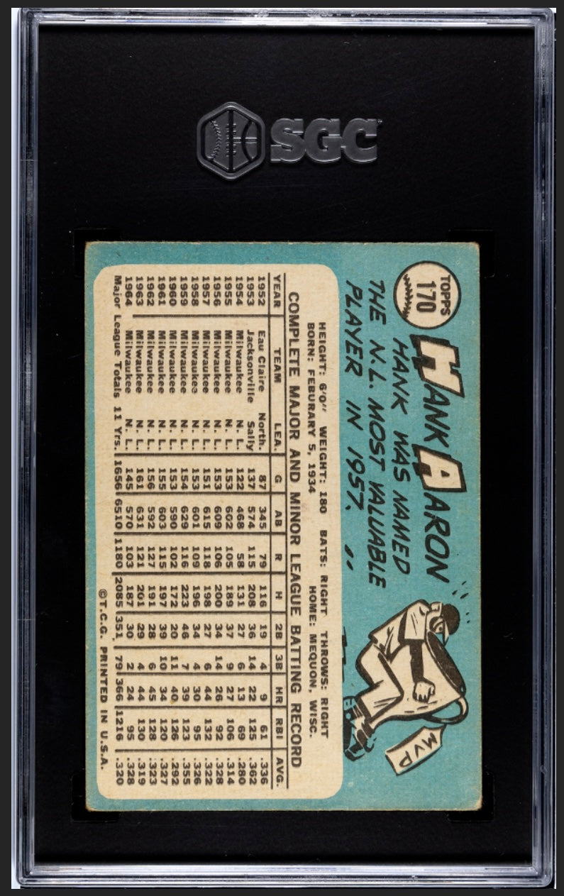 Hank Aaron 1965 Topps SGC 4