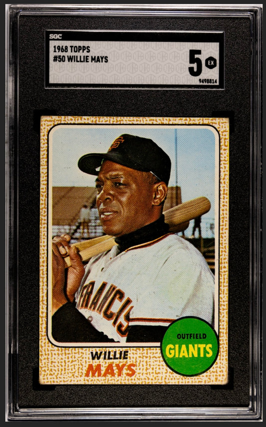 Willie Mays 1968 Topps SGC 5