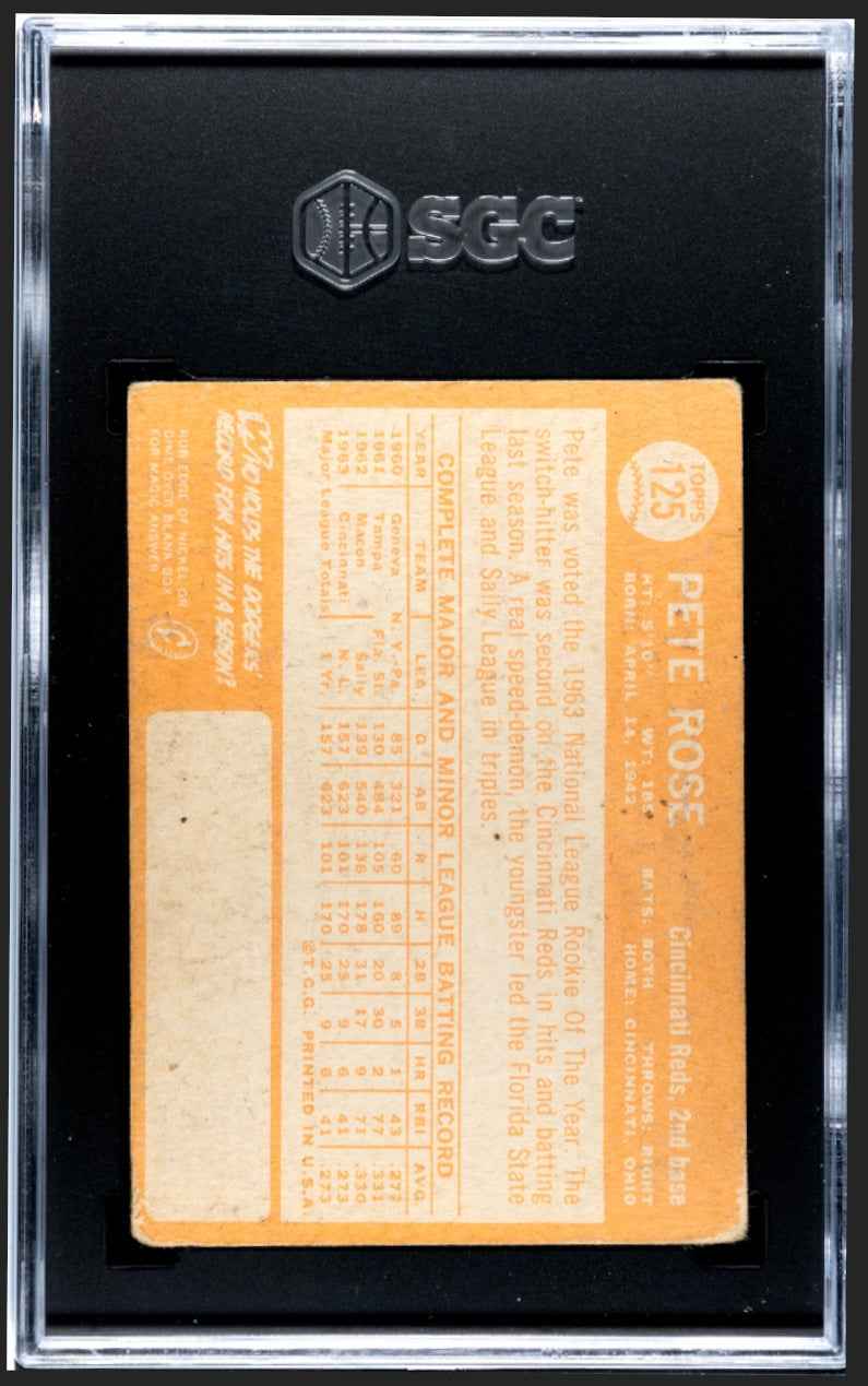 Pete Rose 1964 Topps All Star SGC 2.5