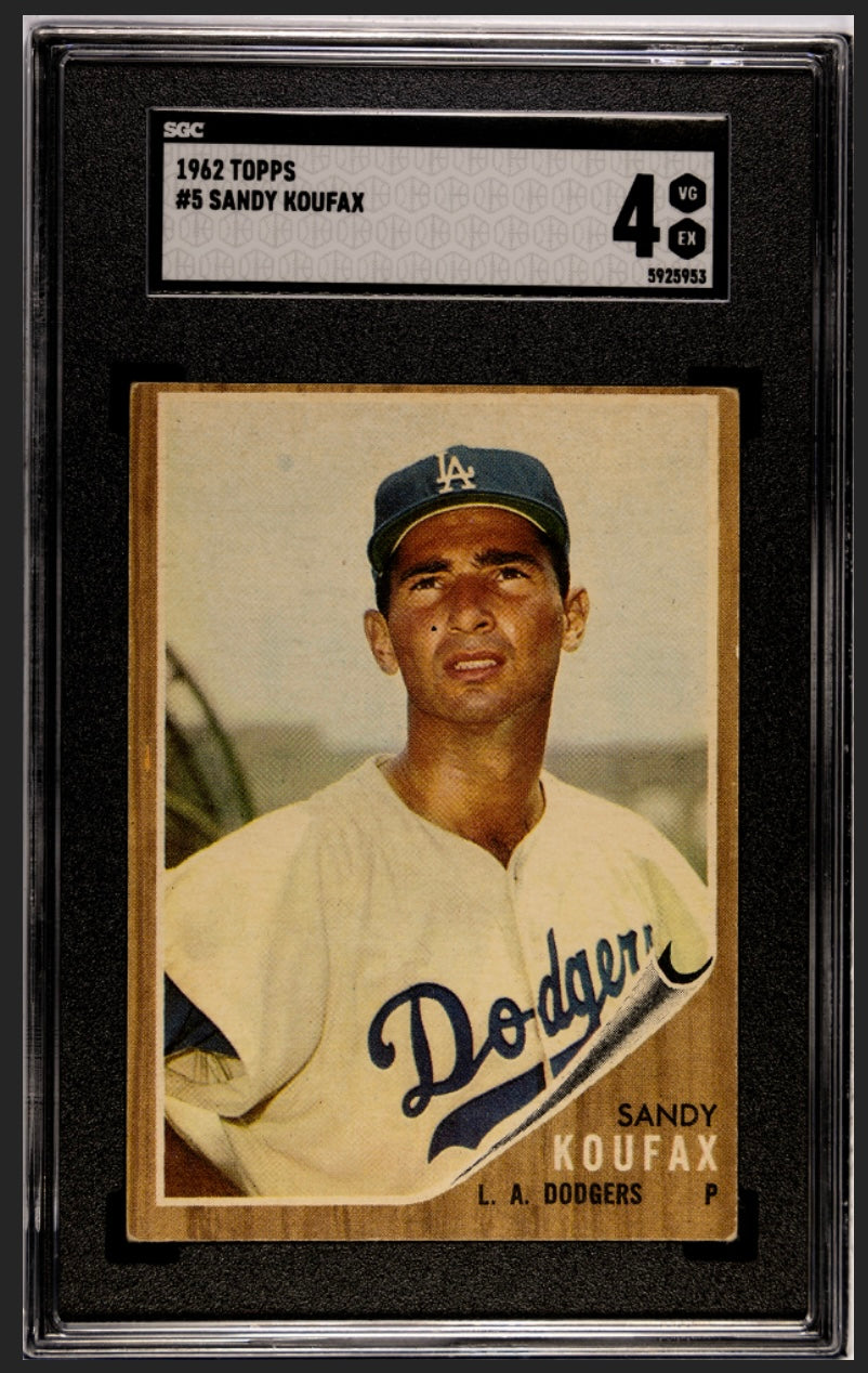 Sandy Koufax 1962 Topps SGC 4