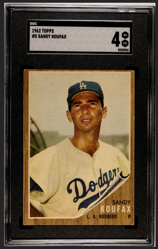Sandy Koufax 1962 Topps SGC 4