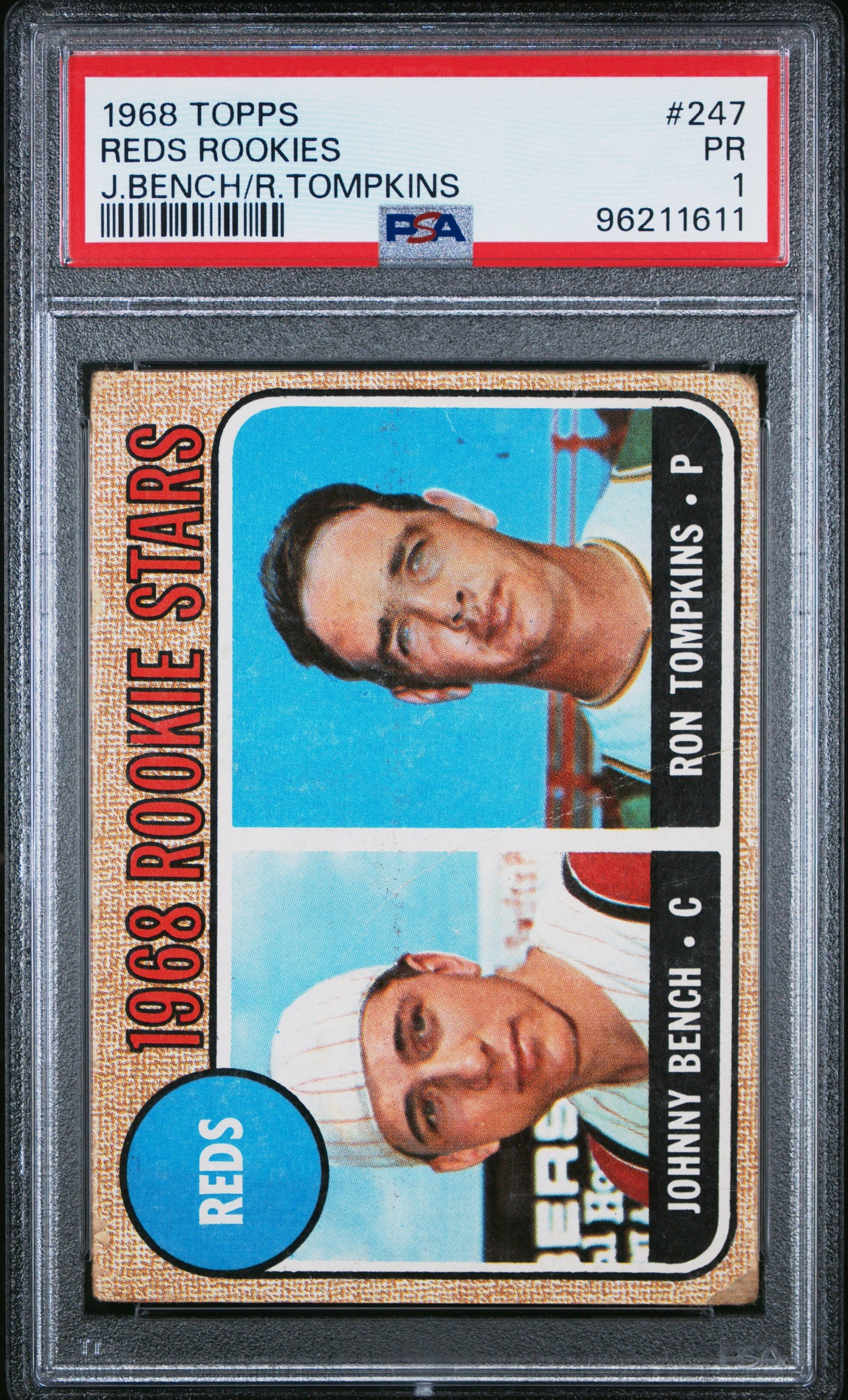 Johnny Bench RC 1968 Topps PSA 1