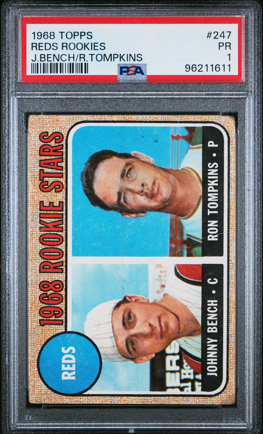 Johnny Bench RC 1968 Topps PSA 1