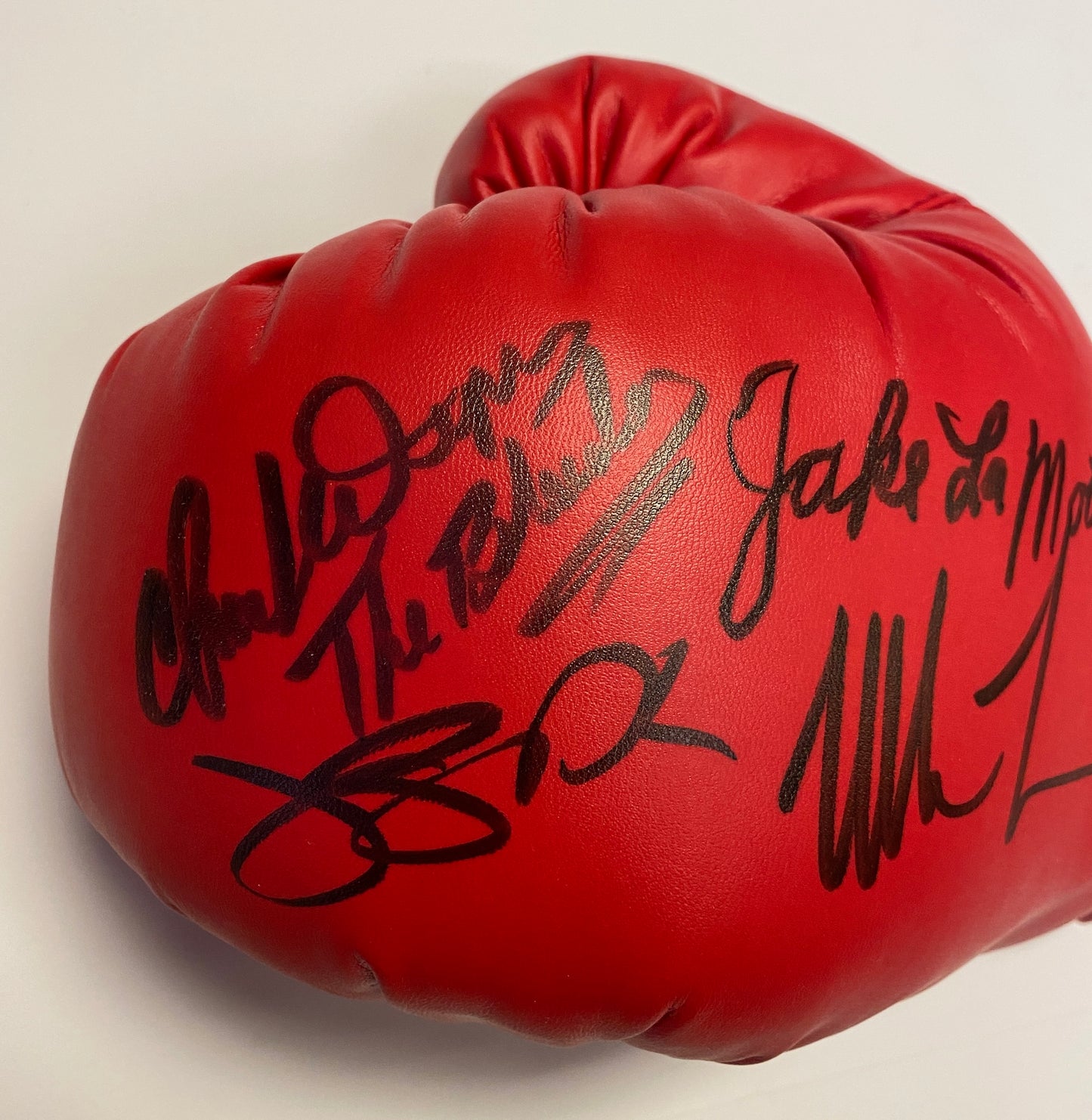 Mike Tyson, Jake LaMotta, James Smith, Ray Mercer, Chuck Wepner, and Buster Douglas Signed Boxing Glove
