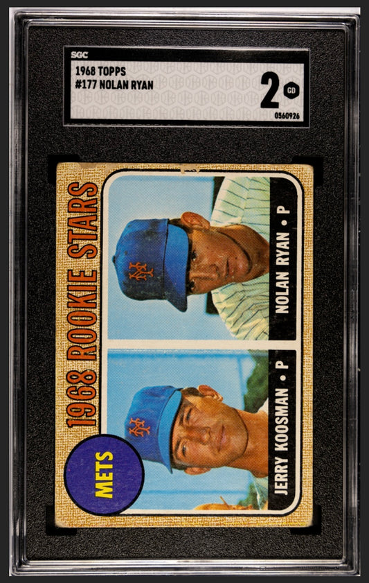 Nolan Ryan RC 1968 Topps SGC 2